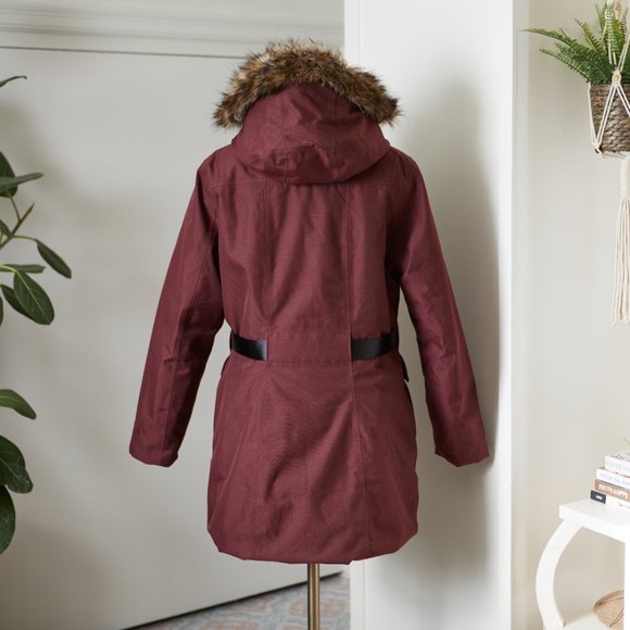 The North Face Women's Arctic Winter Parka | Red-Brown Micro Herringbone - Picture 4 of 14